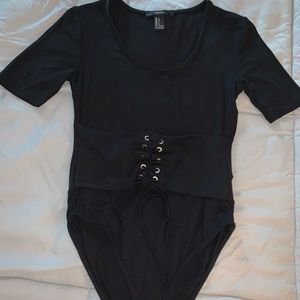 Forever 21 Tops - Corset tie front onesie Forever 21 Tops - Corset tie front onesie